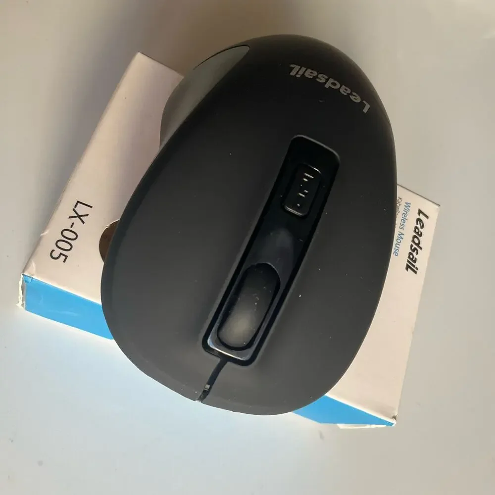 LeadsaiL Wireless Mouse, 2.4GHz USB, Noiseless, Compact, Portable, Black